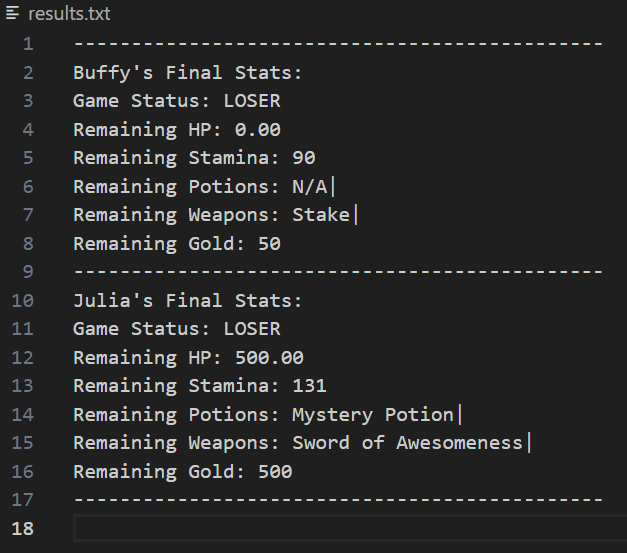Stats export